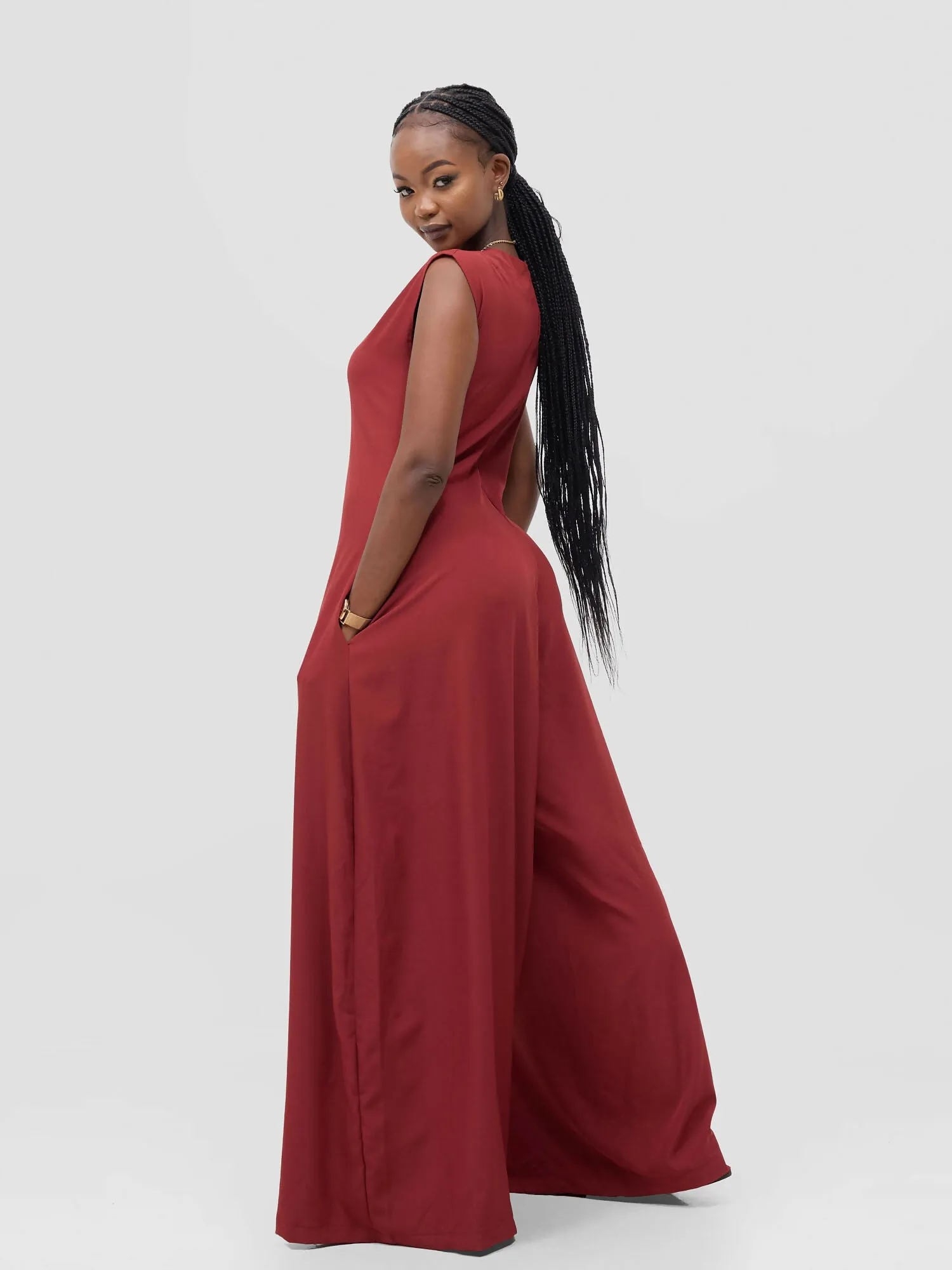 Shira Jumpsuit - Rust Brown
