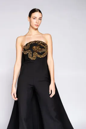 Strapless Jumpsuit and Overskirt