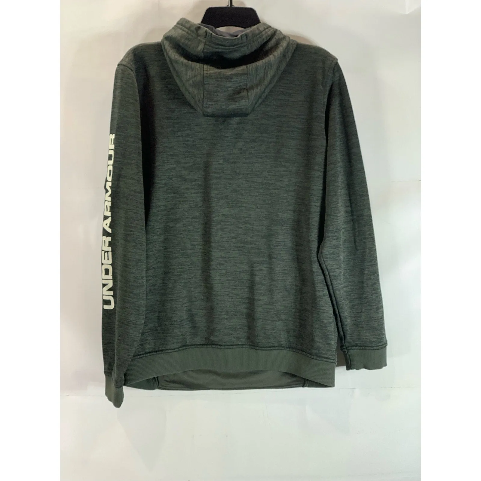UNDER ARMOUR Men's Dark Green ColdGear Loose-Fit Pullover Hoodie SZ M