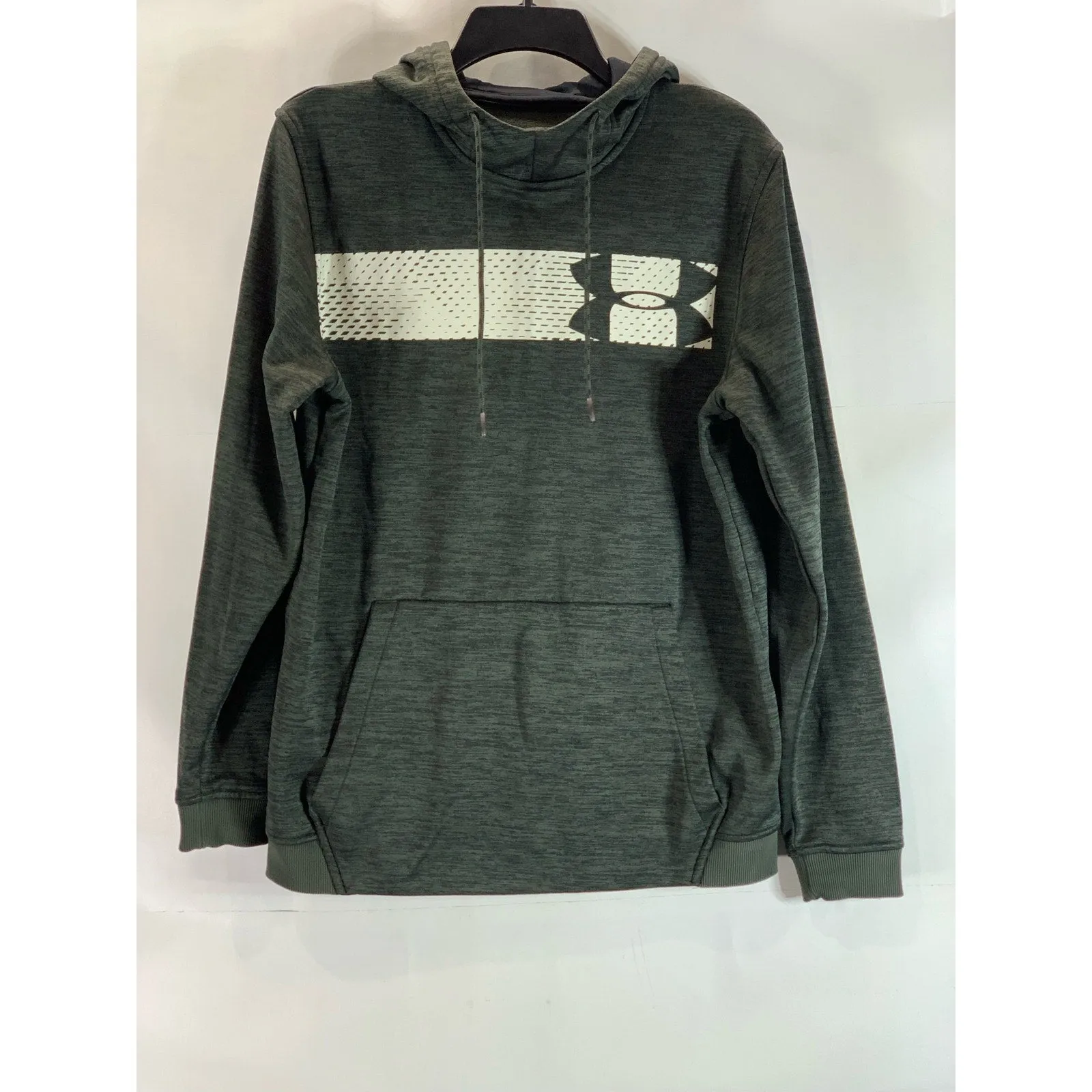 UNDER ARMOUR Men's Dark Green ColdGear Loose-Fit Pullover Hoodie SZ M