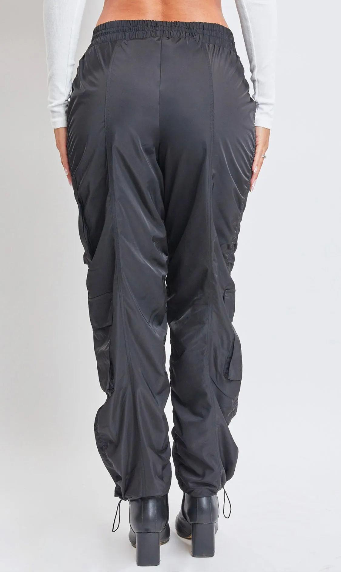 Vanessa Black Cargo Nylon Pants