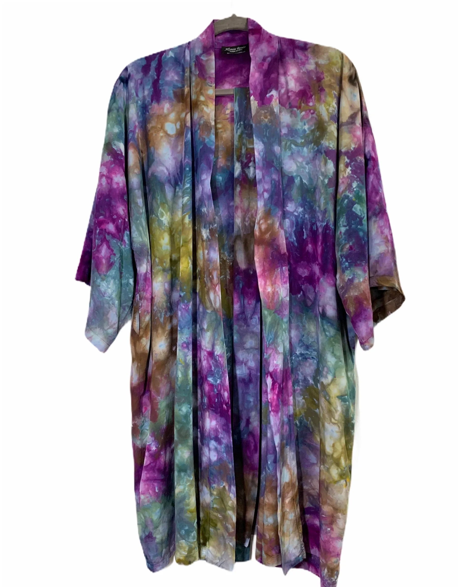 Vibrant bullseye kimono robe
