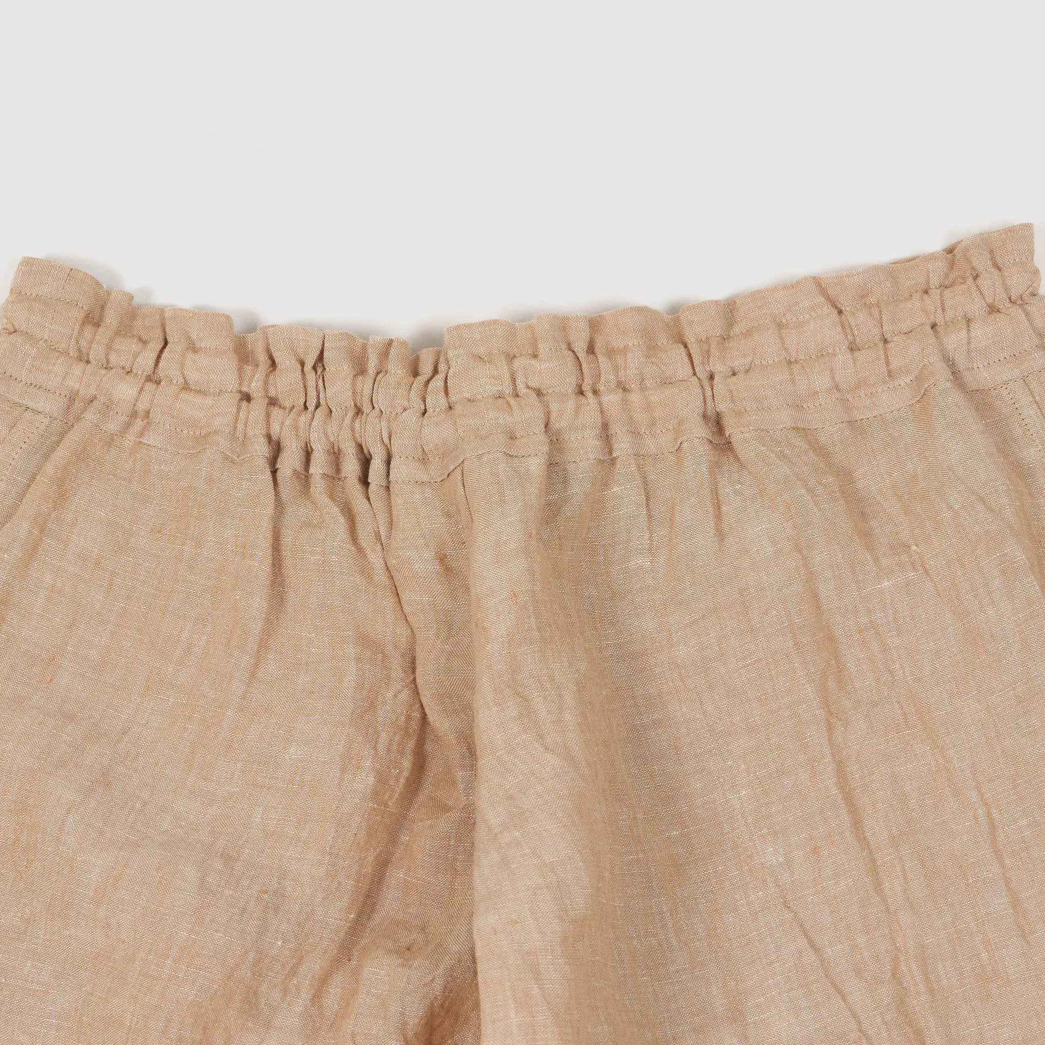 Vlas Blomme Ladies  Cropped Wide Fitted Linen Pants