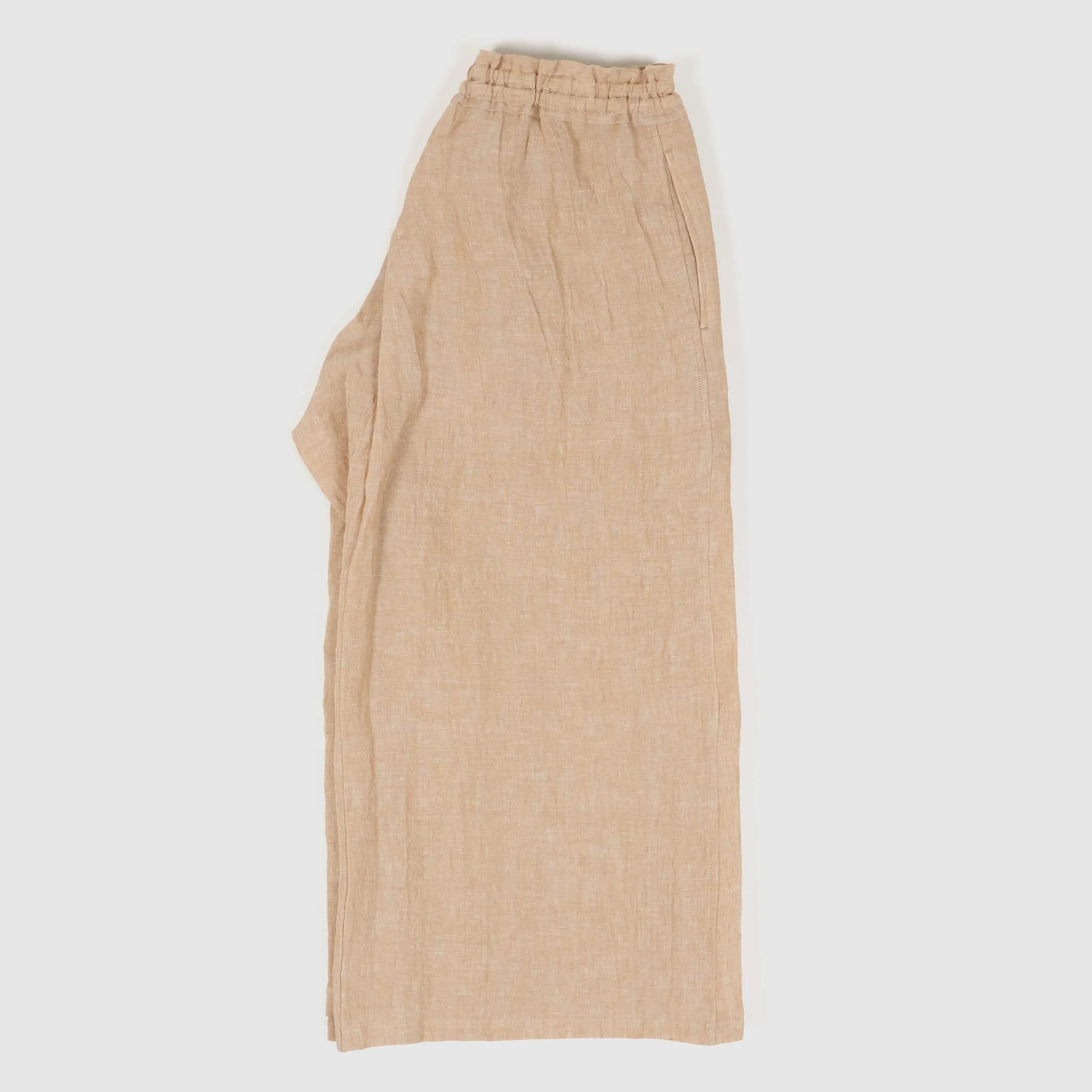 Vlas Blomme Ladies  Cropped Wide Fitted Linen Pants