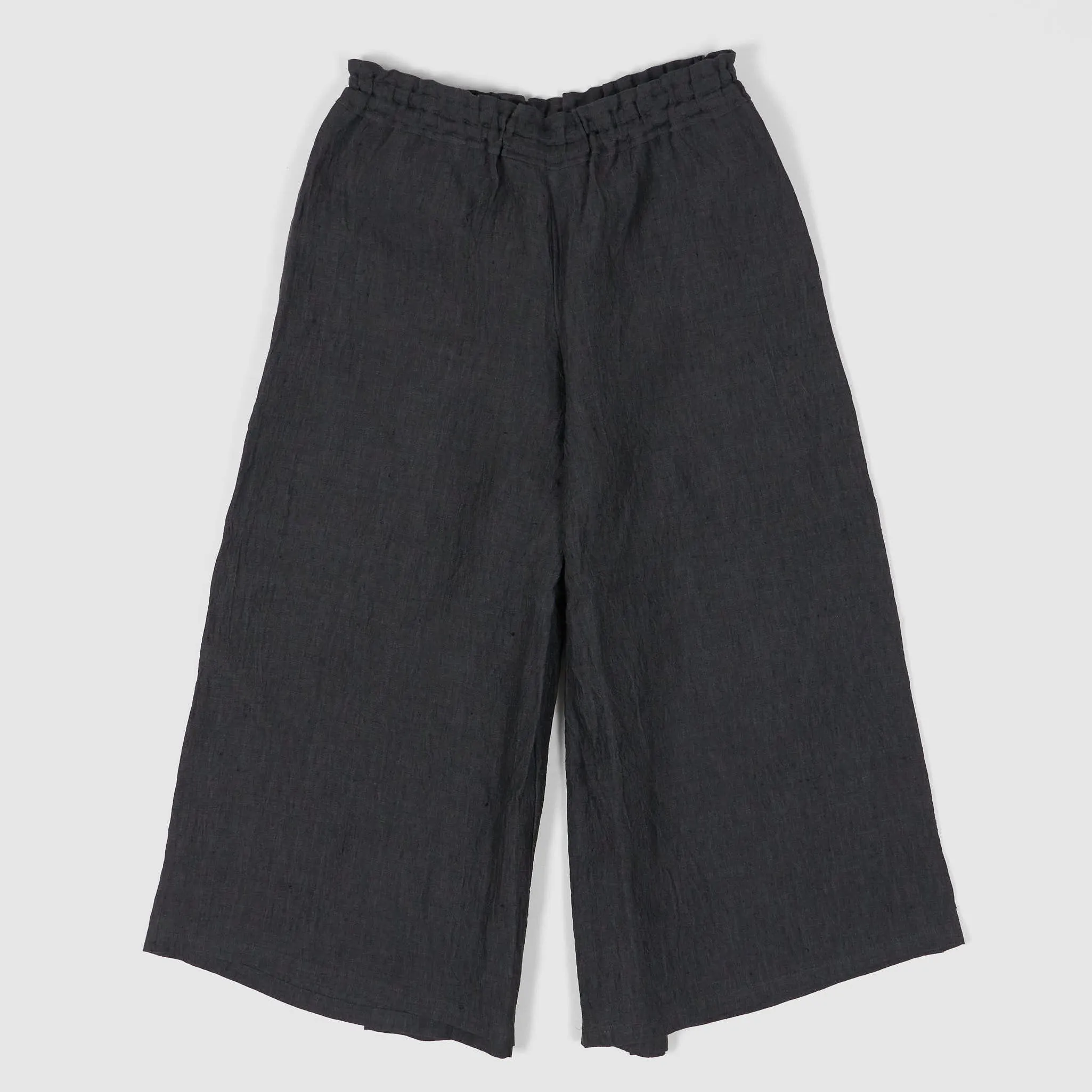 Vlas Blomme Ladies  Cropped Wide Fitted Linen Pants