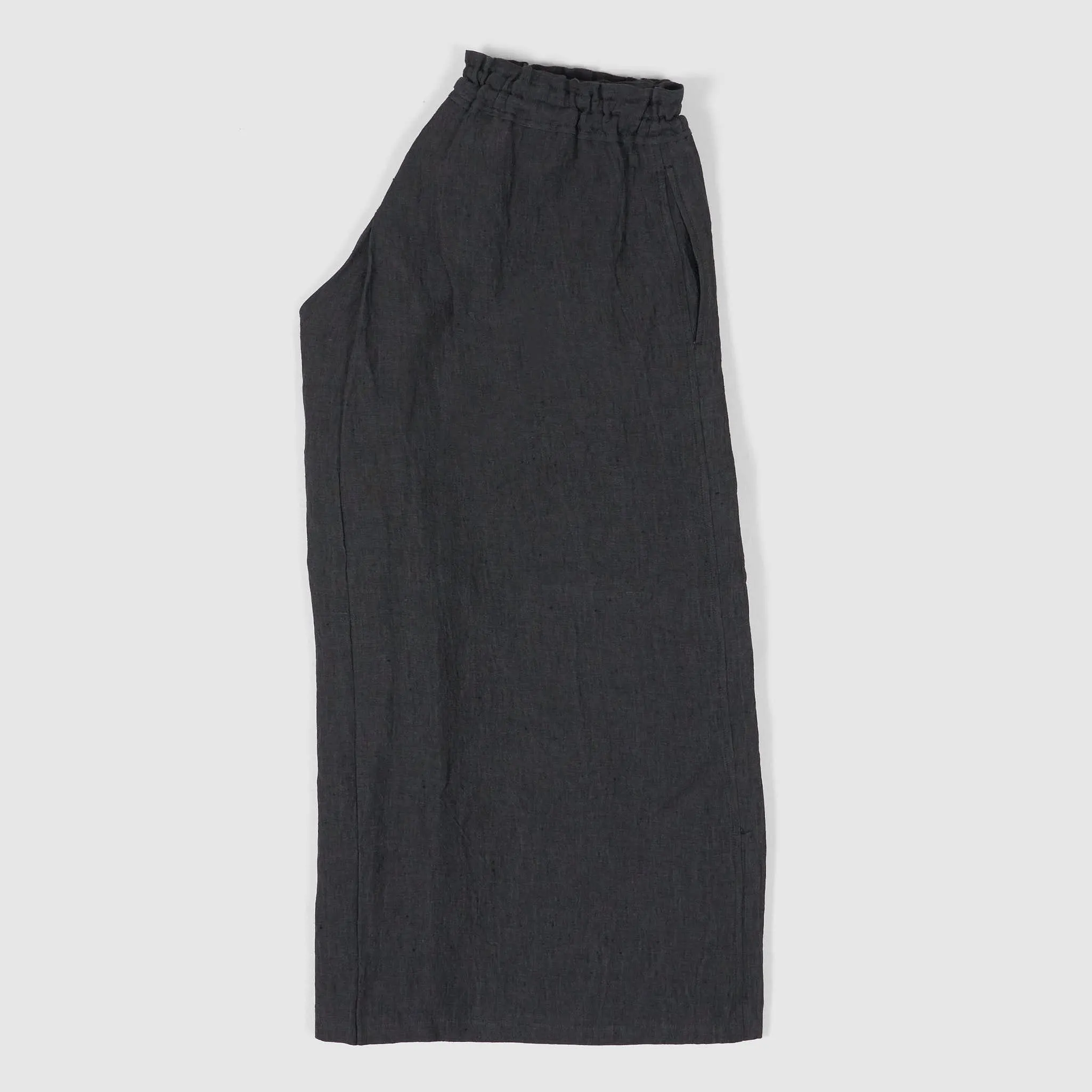 Vlas Blomme Ladies  Cropped Wide Fitted Linen Pants