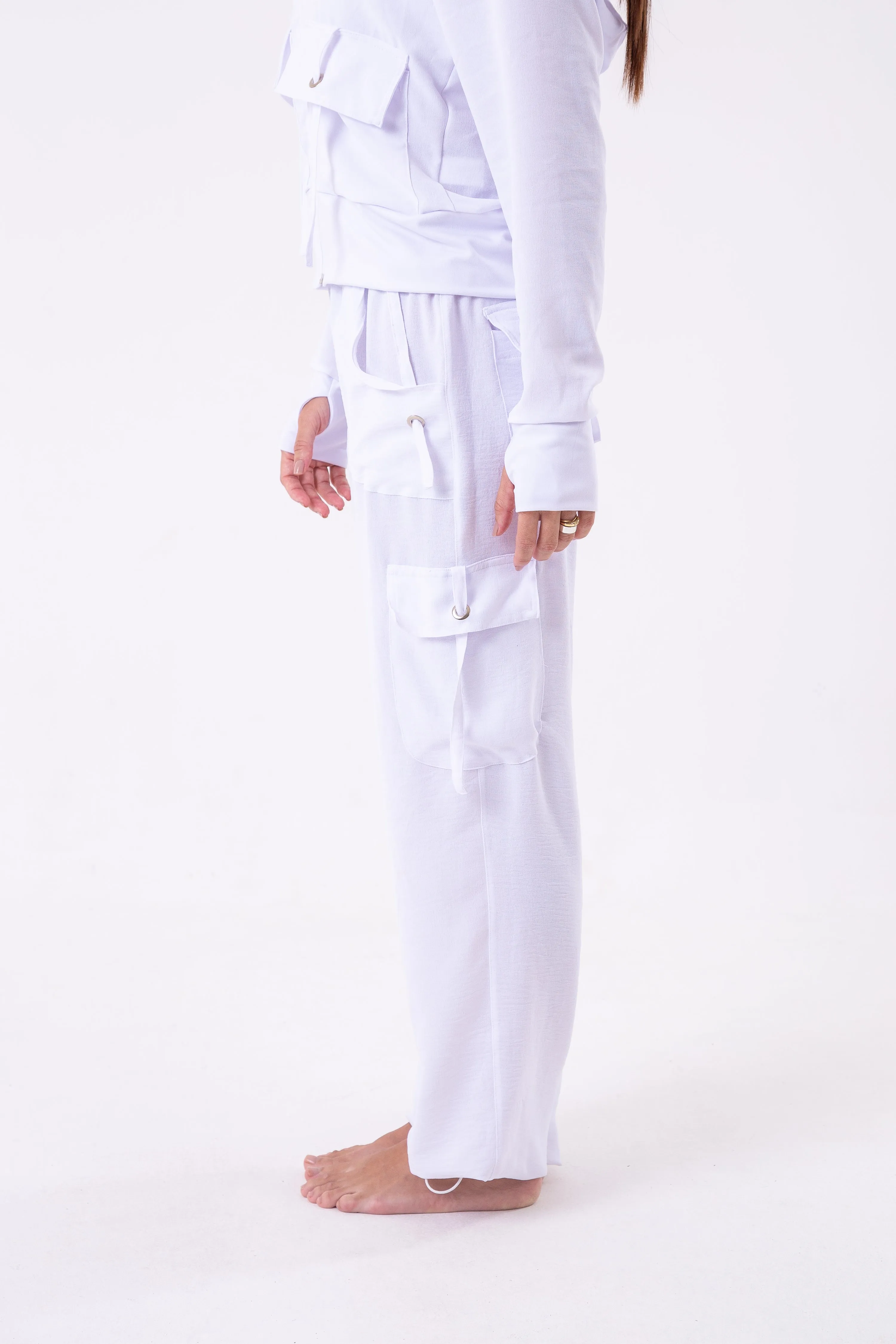 White Cargo Pant